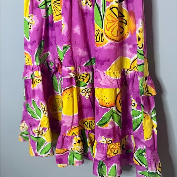 Donna Morgan Purple Dress with Lemon Print | size 8 | - Picture 9 of 9